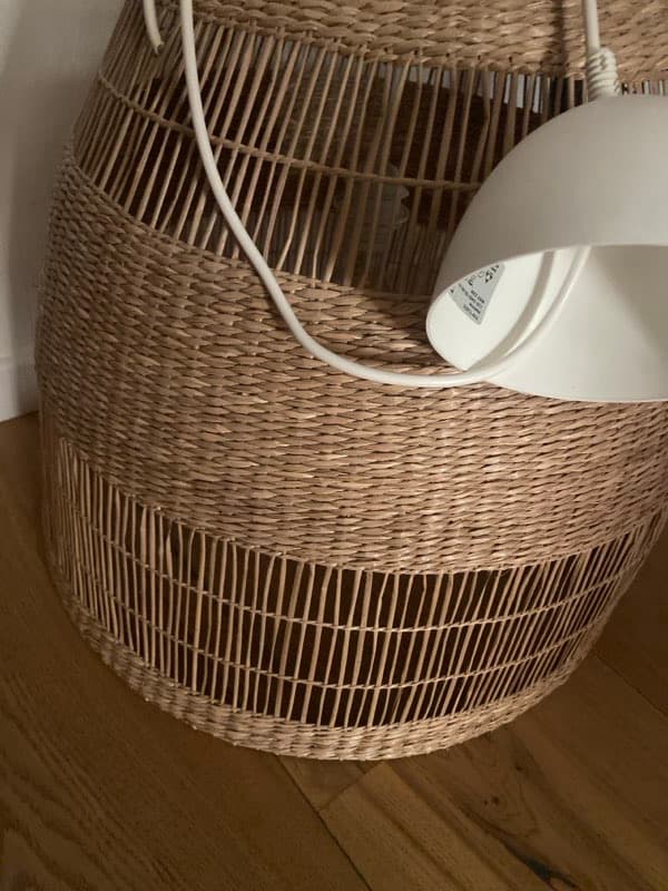 abat jour suspension luminaire en rotin IKEA — photo 3