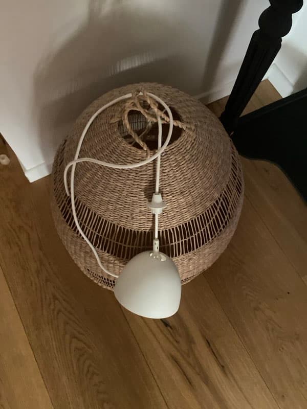 abat jour suspension luminaire en rotin IKEA — photo 2
