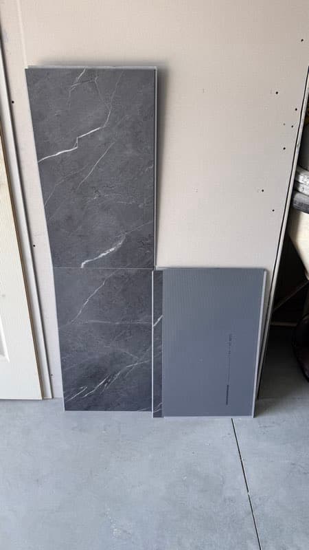 Panneaux muraux étanche effet marbre gris anthracite — photo 2