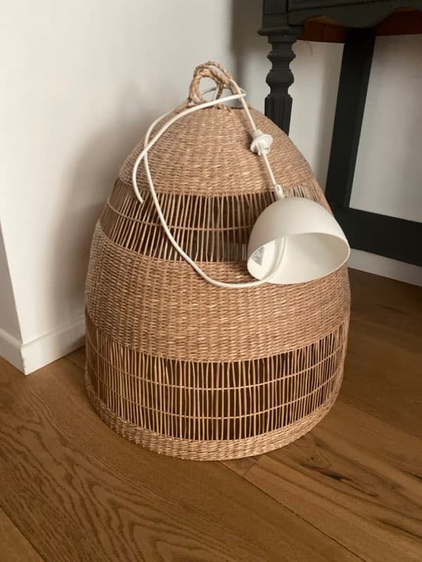 abat jour suspension luminaire en rotin IKEA