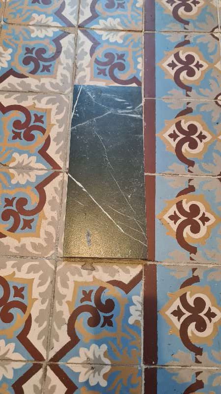 carrelage noir et blanc marbré — photo 1
