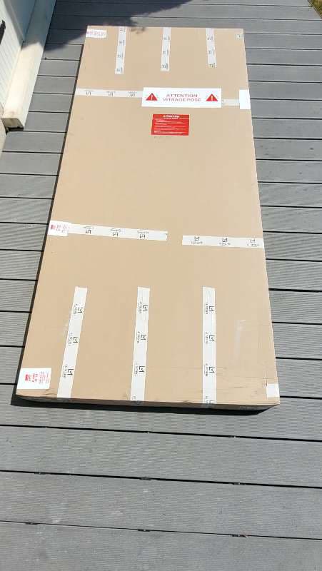 Bloc-porte LE MOINE NEO-STYL Atelier 3 carreaux – Noir mat – Neuf — photo 2