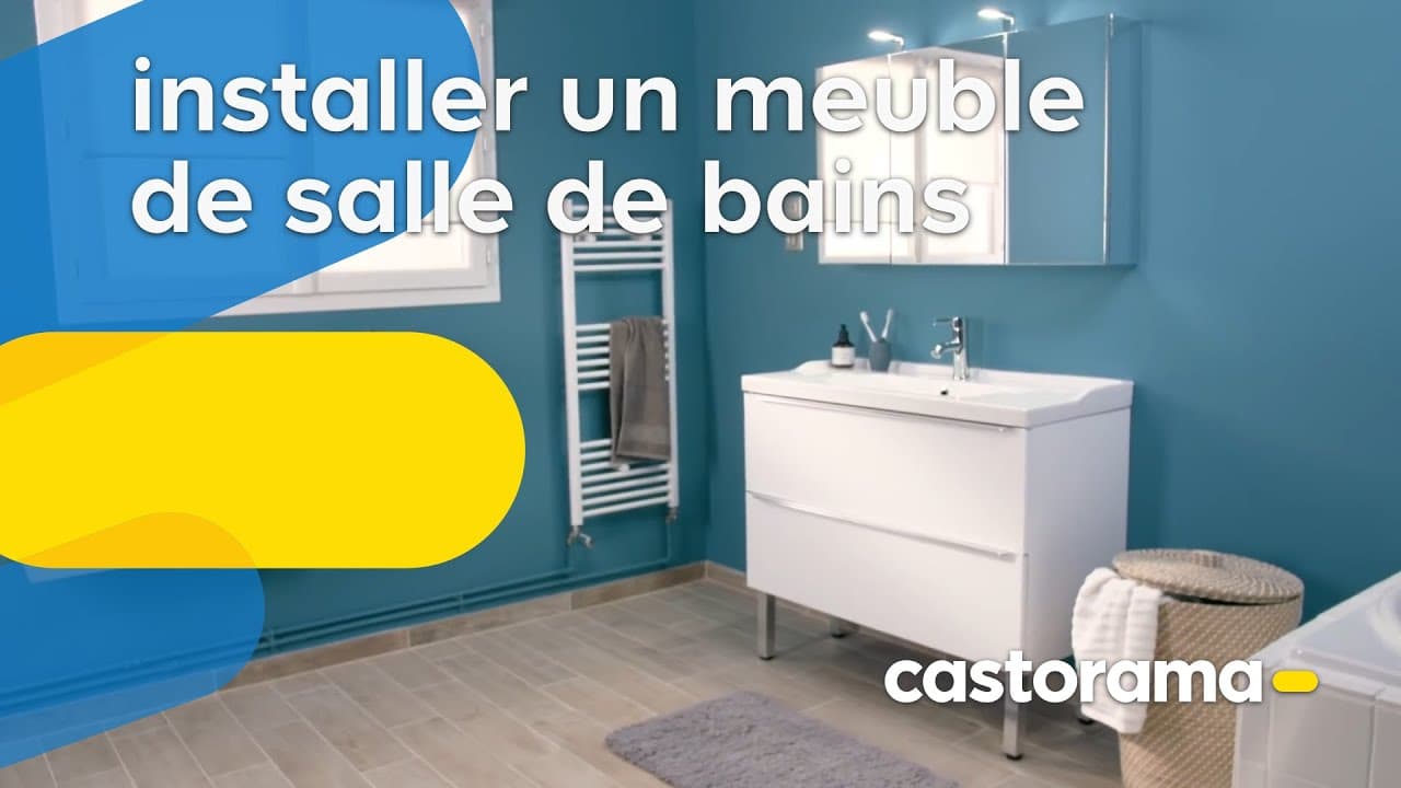 Miniature — Comment poser un meuble vasque dans une salle de bains ? (Castorama)